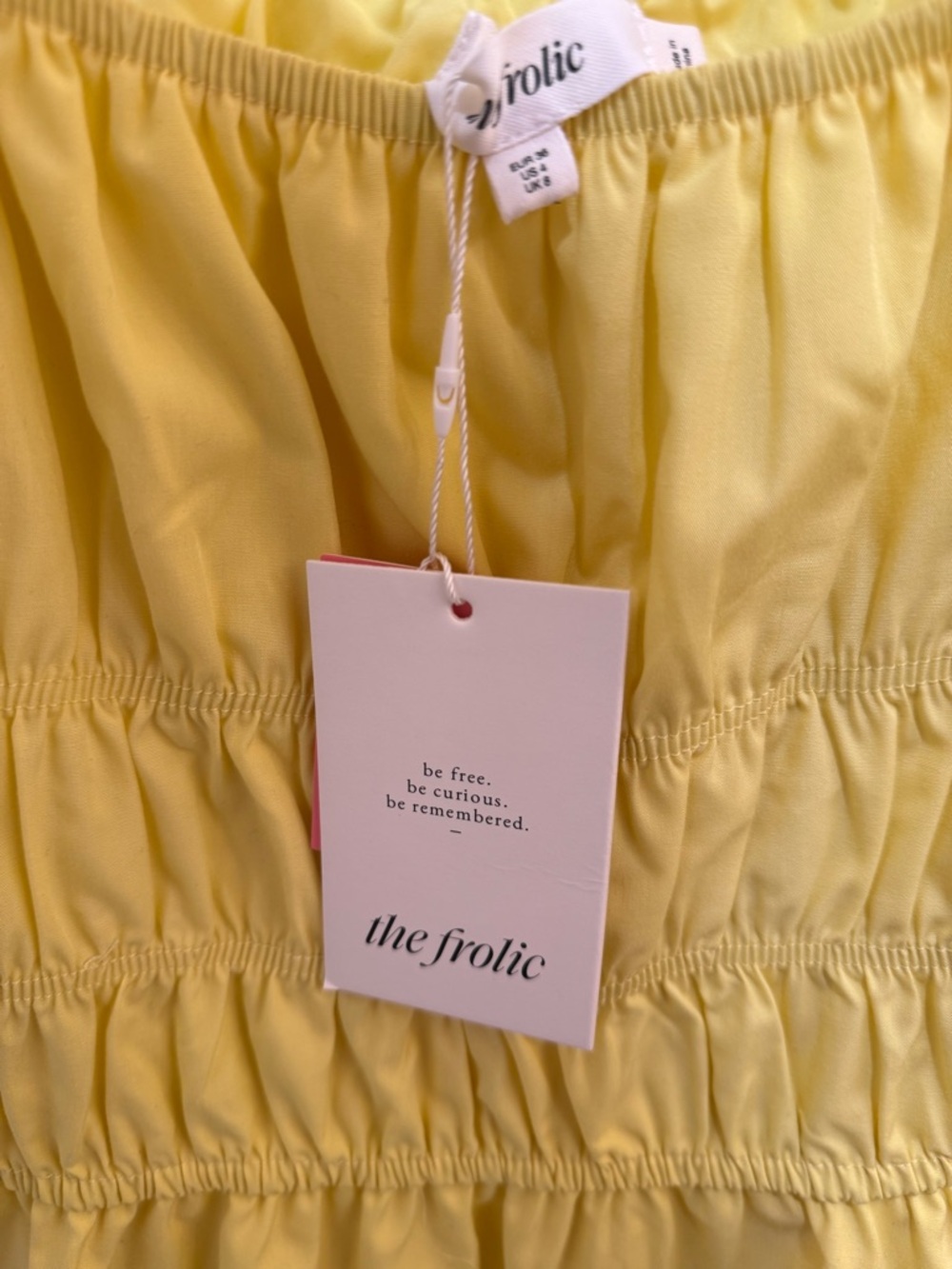 Anthropologie the frolic Yellow Puff-Sleeve Mini Dress - The Jolie - Picture 6 of 6